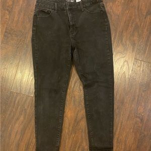 Time & True, black, high-rise, skinny jeans, women’s size 14